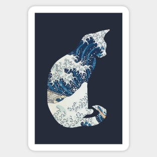 Hokusai Cat Sticker